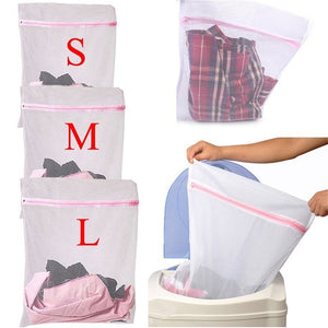 S M L Size Clothes Washing Machine Laundry Bra Aid Lingerie Mesh Net Wash Bag Pouch Basket femme 3 Sizes Home Storage Bags