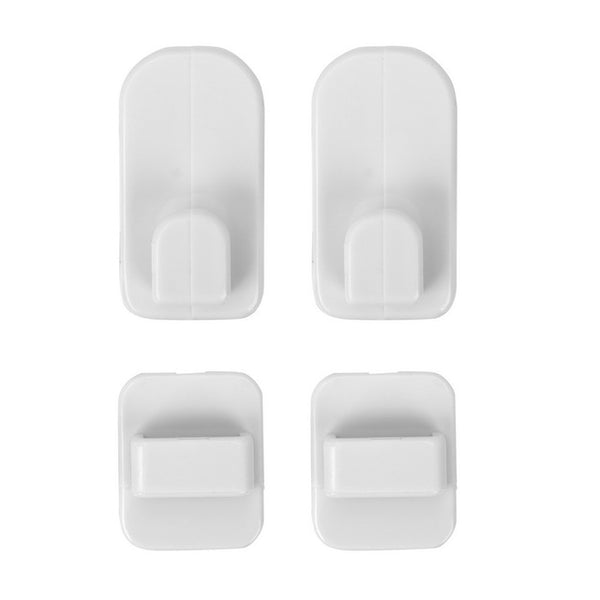 HOOMIN 4pcs/set Wall Storage Organization Remote Control Holder Adhesive Tape Hanger Sticky Hook Set