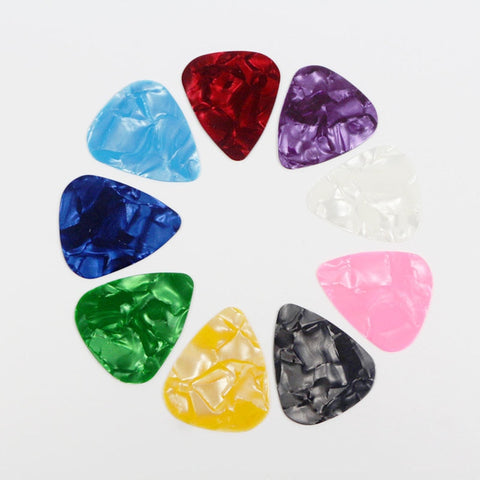 10PCS Guitar Picks Plectrum Mediator Celluloid Electric Smooth Guitar Picks Bass Acoustic Electric Guitar Accessories