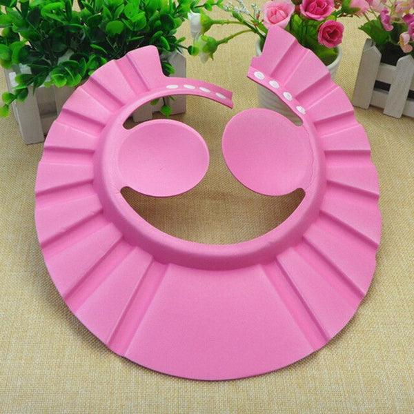 Soft Adjustable Baby Shower Cap Protect Children Kid Shampoo Bath Wash Hair Shield Hat Waterproof Prevent Water Into Ear 6 Color