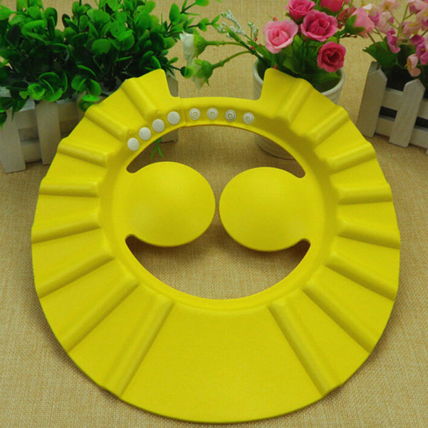 Soft Adjustable Baby Shower Cap Protect Children Kid Shampoo Bath Wash Hair Shield Hat Waterproof Prevent Water Into Ear 6 Color